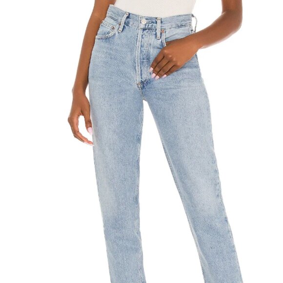 Agolde Fen High Rise Relaxed Tapered Jean in Dimension - Picture 1 of 4